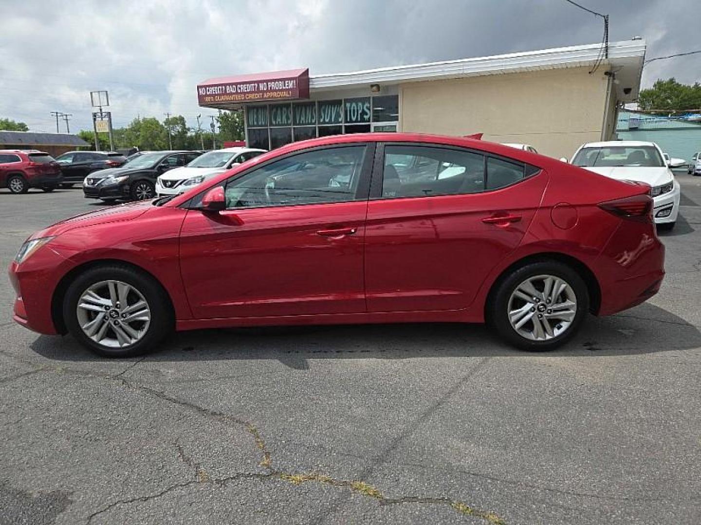 2019 RED /TAN Hyundai Elantra Limited (KMHD84LF6KU) with an 1.8L L4 DOHC 16V engine, 6A transmission, located at 3304 Woodville Road, Northwood, OH, 43619, (419) 210-8019, 41.612694, -83.480743 - We are #1 Auto Loan Dealer for Good Bad or No Credit we have hundreds of vehicles to choose from, stop on in or just fill out our online application to get approved for auto financing and see your credit score for free by visiting our website today. We have Low Payment Options and Terms Available - Photo#2