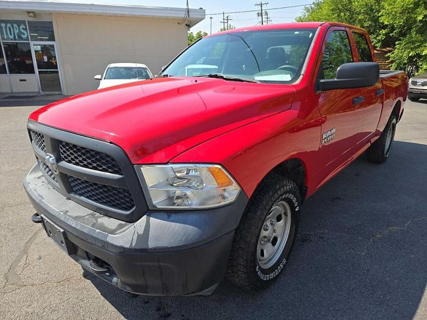 2018 RED /BLACK RAM 1500 Tradesman Quad Cab 4WD (1C6RR7FG0JS) with an 3.6L V6 DOHC 24V FFV engine, 8A transmission, located at 3304 Woodville Road, Northwood, OH, 43619, (419) 210-8019, 41.612694, -83.480743 - We are #1 Auto Loan Dealer for Good Bad or No Credit we have hundreds of vehicles to choose from, stop on in or just fill out our online application to get approved for auto financing and see your credit score for free by visiting our website today. We have Low Payment Options and Terms Available - Photo#0