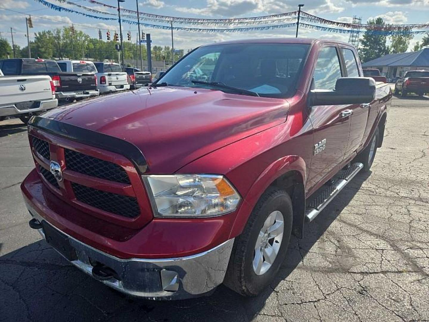 2014 RED /GREY RAM 1500 SLT Quad Cab 4WD (1C6RR7GG7ES) with an 3.6L V6 DOHC 24V FFV engine, 6-Speed Automatic transmission, located at 3304 Woodville Road, Northwood, OH, 43619, (419) 210-8019, 41.612694, -83.480743 - We are #1 Auto Loan Dealer for Good Bad or No Credit we have hundreds of vehicles to choose from, stop on in or just fill out our online application to get approved for auto financing and see your credit score for free by visiting our website today. We have Low Payment Options and Terms Available - Photo#0