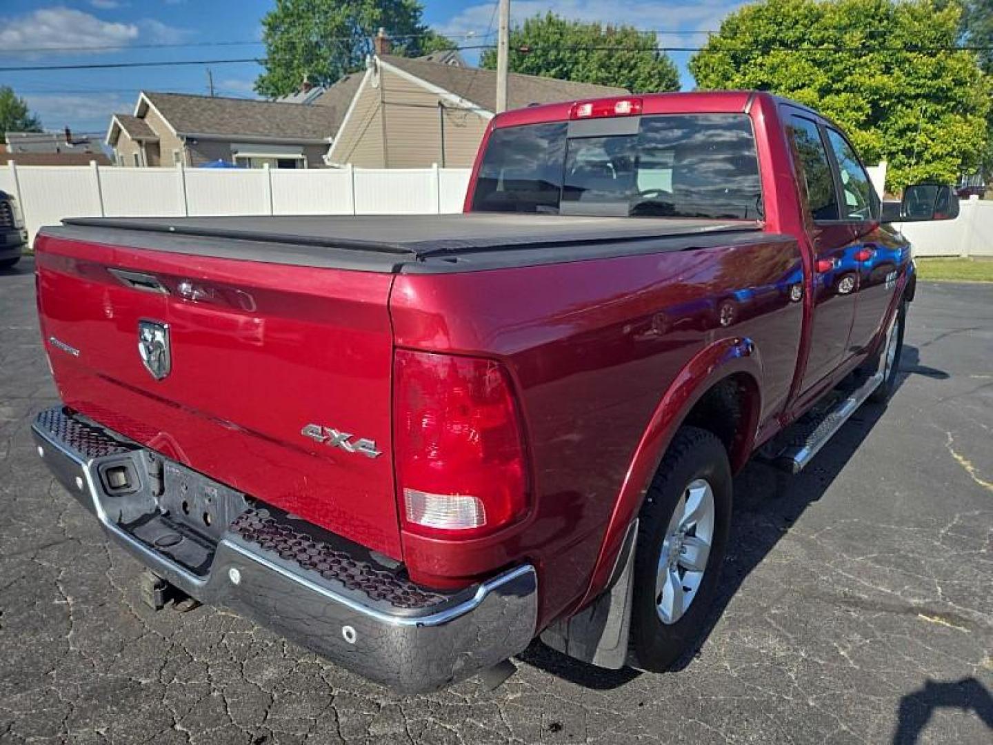 2014 RED /GREY RAM 1500 SLT Quad Cab 4WD (1C6RR7GG7ES) with an 3.6L V6 DOHC 24V FFV engine, 6-Speed Automatic transmission, located at 3304 Woodville Road, Northwood, OH, 43619, (419) 210-8019, 41.612694, -83.480743 - We are #1 Auto Loan Dealer for Good Bad or No Credit we have hundreds of vehicles to choose from, stop on in or just fill out our online application to get approved for auto financing and see your credit score for free by visiting our website today. We have Low Payment Options and Terms Available - Photo#4