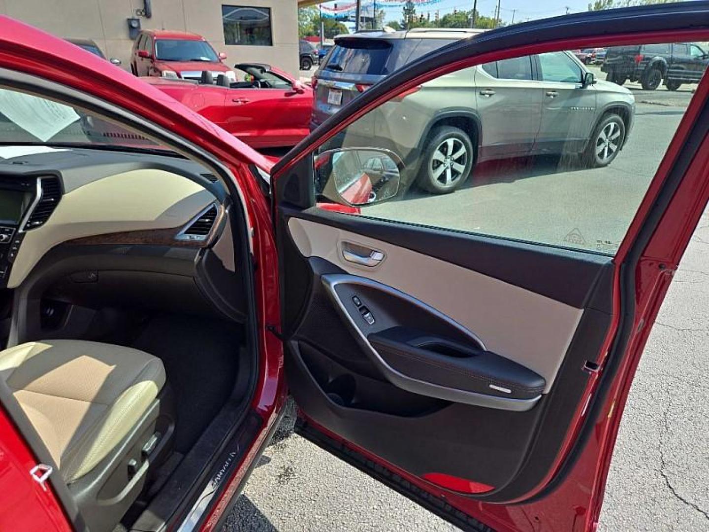 2017 RED /BLACK Hyundai Santa Fe Limited AWD (KM8SNDHF8HU) with an 3.3L V6 DOHC 24V engine, 6A transmission, located at 3304 Woodville Road, Northwood, OH, 43619, (419) 210-8019, 41.612694, -83.480743 - We are #1 Auto Loan Dealer for Good Bad or No Credit we have hundreds of vehicles to choose from, stop on in or just fill out our online application to get approved for auto financing and see your credit score for free by visiting our website today. We have Low Payment Options and Terms Available - Photo#17