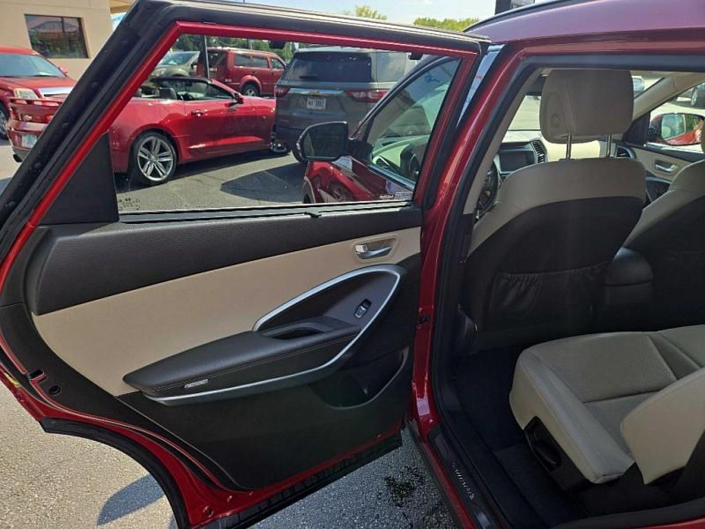 2017 RED /BLACK Hyundai Santa Fe Limited AWD (KM8SNDHF8HU) with an 3.3L V6 DOHC 24V engine, 6A transmission, located at 3304 Woodville Road, Northwood, OH, 43619, (419) 210-8019, 41.612694, -83.480743 - We are #1 Auto Loan Dealer for Good Bad or No Credit we have hundreds of vehicles to choose from, stop on in or just fill out our online application to get approved for auto financing and see your credit score for free by visiting our website today. We have Low Payment Options and Terms Available - Photo#29