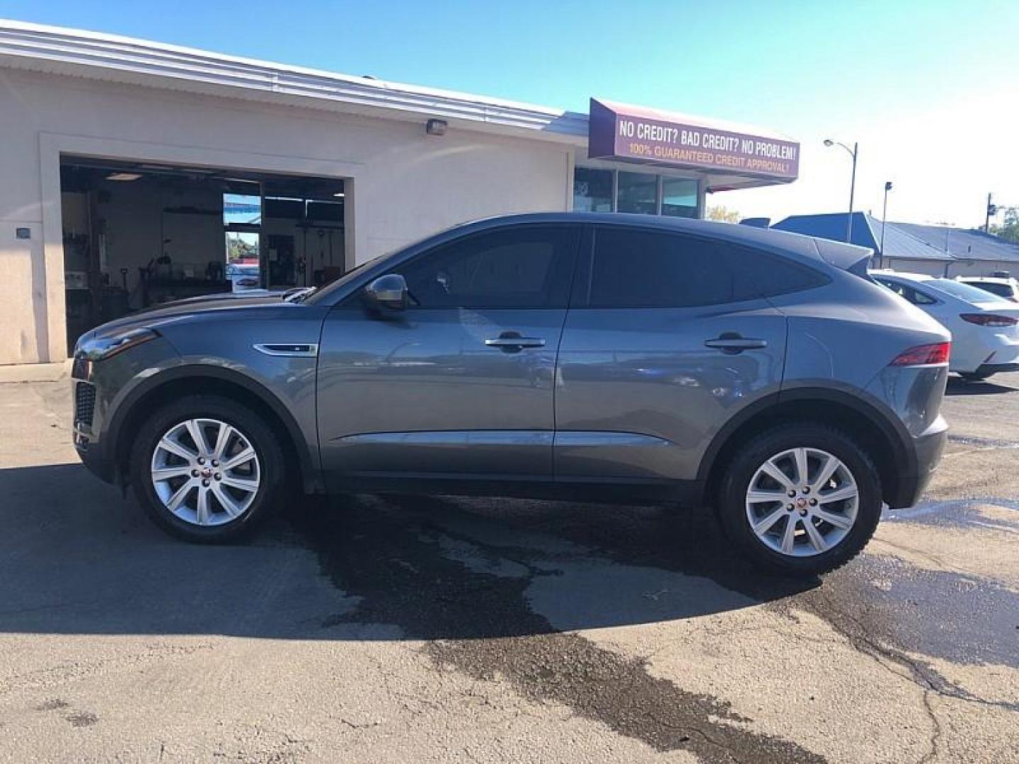 2019 GRAY /TAN Jaguar E-Pace S (SADFJ2FXXK1) with an 2.0L L4 DOHC 16V engine, 9A transmission, located at 3304 Woodville Road, Northwood, OH, 43619, (419) 210-8019, 41.612694, -83.480743 - We are #1 Auto Loan Dealer for Good Bad or No Credit we have hundreds of vehicles to choose from, stop on in or just fill out our online application to get approved for auto financing and see your credit score for free by visiting our website today. We have Low Payment Options and Terms Available - Photo#1