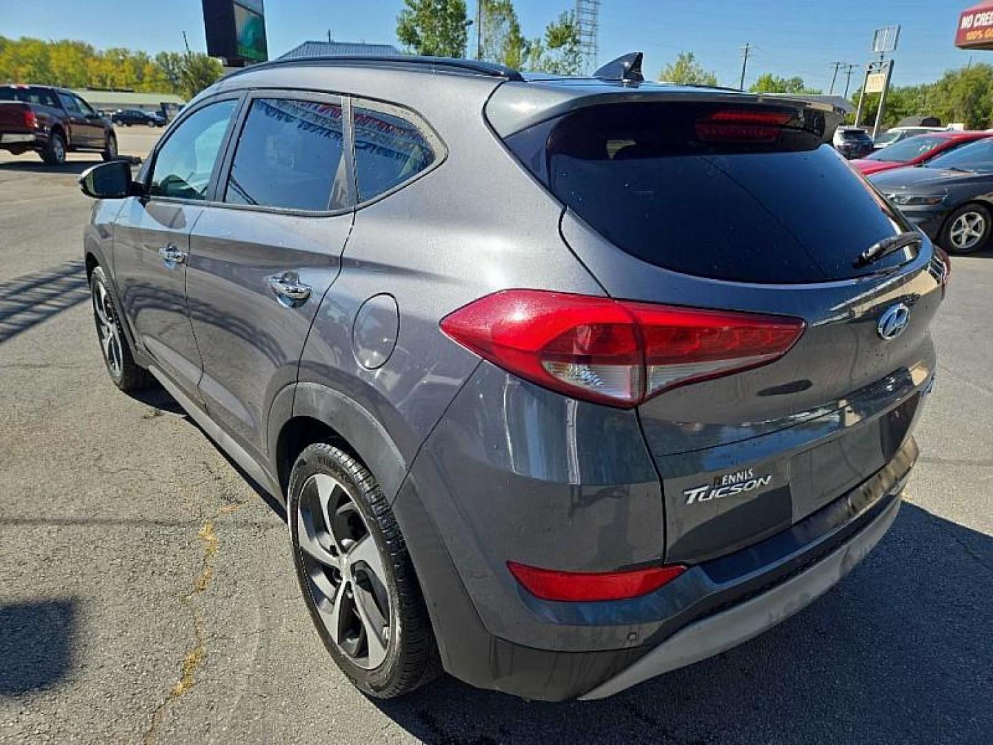 2017 GRAY /BLACK Hyundai Tucson Eco AWD (KM8J3CA2XHU) with an 1.6L L4 DOHC 16V engine, 7A transmission, located at 3304 Woodville Road, Northwood, OH, 43619, (419) 210-8019, 41.612694, -83.480743 - We are #1 Auto Loan Dealer for Good Bad or No Credit we have hundreds of vehicles to choose from, stop on in or just fill out our online application to get approved for auto financing and see your credit score for free by visiting our website today. We have Low Payment Options and Terms Available - Photo#2