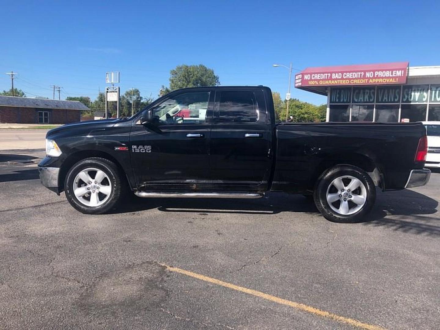 2015 BLACK /GREY RAM 1500 SLT Quad Cab 4WD (1C6RR7GM5FS) with an 3.0L V6 DOHC 24V DIESEL engine, 6-Speed Automatic transmission, located at 3304 Woodville Road, Northwood, OH, 43619, (419) 210-8019, 41.612694, -83.480743 - We are #1 Auto Loan Dealer for Good Bad or No Credit we have hundreds of vehicles to choose from, stop on in or just fill out our online application to get approved for auto financing and see your credit score for free by visiting our website today. We have Low Payment Options and Terms Available - Photo#1