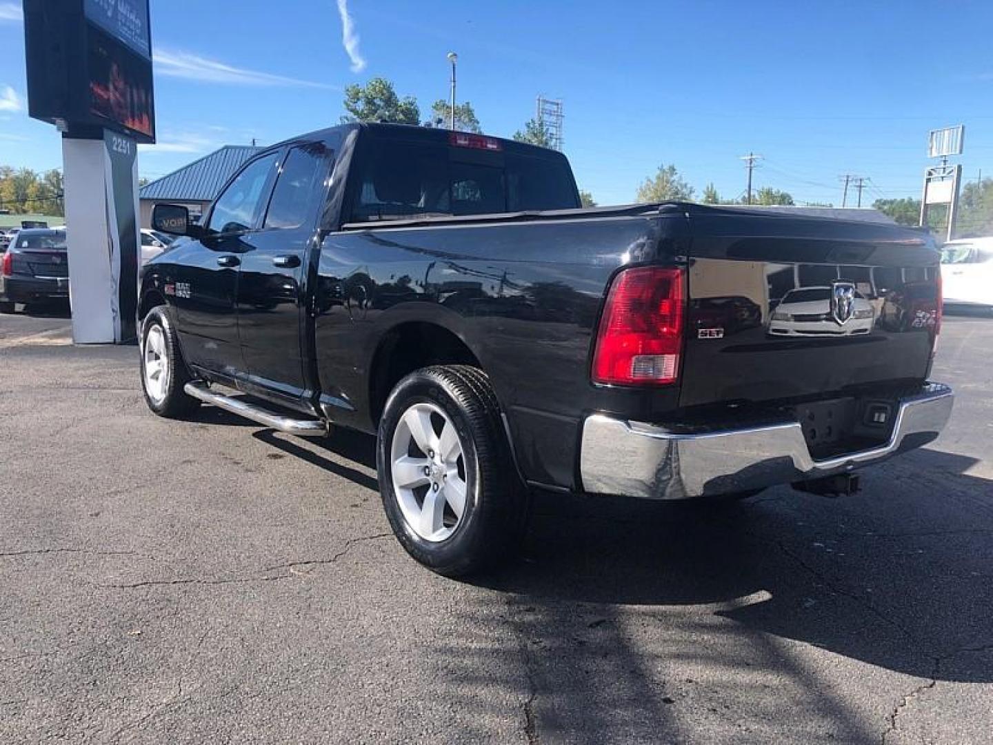 2015 BLACK /GREY RAM 1500 SLT Quad Cab 4WD (1C6RR7GM5FS) with an 3.0L V6 DOHC 24V DIESEL engine, 6-Speed Automatic transmission, located at 3304 Woodville Road, Northwood, OH, 43619, (419) 210-8019, 41.612694, -83.480743 - We are #1 Auto Loan Dealer for Good Bad or No Credit we have hundreds of vehicles to choose from, stop on in or just fill out our online application to get approved for auto financing and see your credit score for free by visiting our website today. We have Low Payment Options and Terms Available - Photo#2