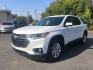 2020 WHITE /BLACK Chevrolet Traverse LT Cloth AWD (1GNEVGKW3LJ) with an 3.6L V6 DOHC 24V engine, 9A transmission, located at 3304 Woodville Road, Northwood, OH, 43619, (419) 210-8019, 41.612694, -83.480743 - We are #1 Auto Loan Dealer for Good Bad or No Credit we have hundreds of vehicles to choose from, stop on in or just fill out our online application to get approved for auto financing and see your credit score for free by visiting our website today. We have Low Payment Options and Terms Available - Photo#0