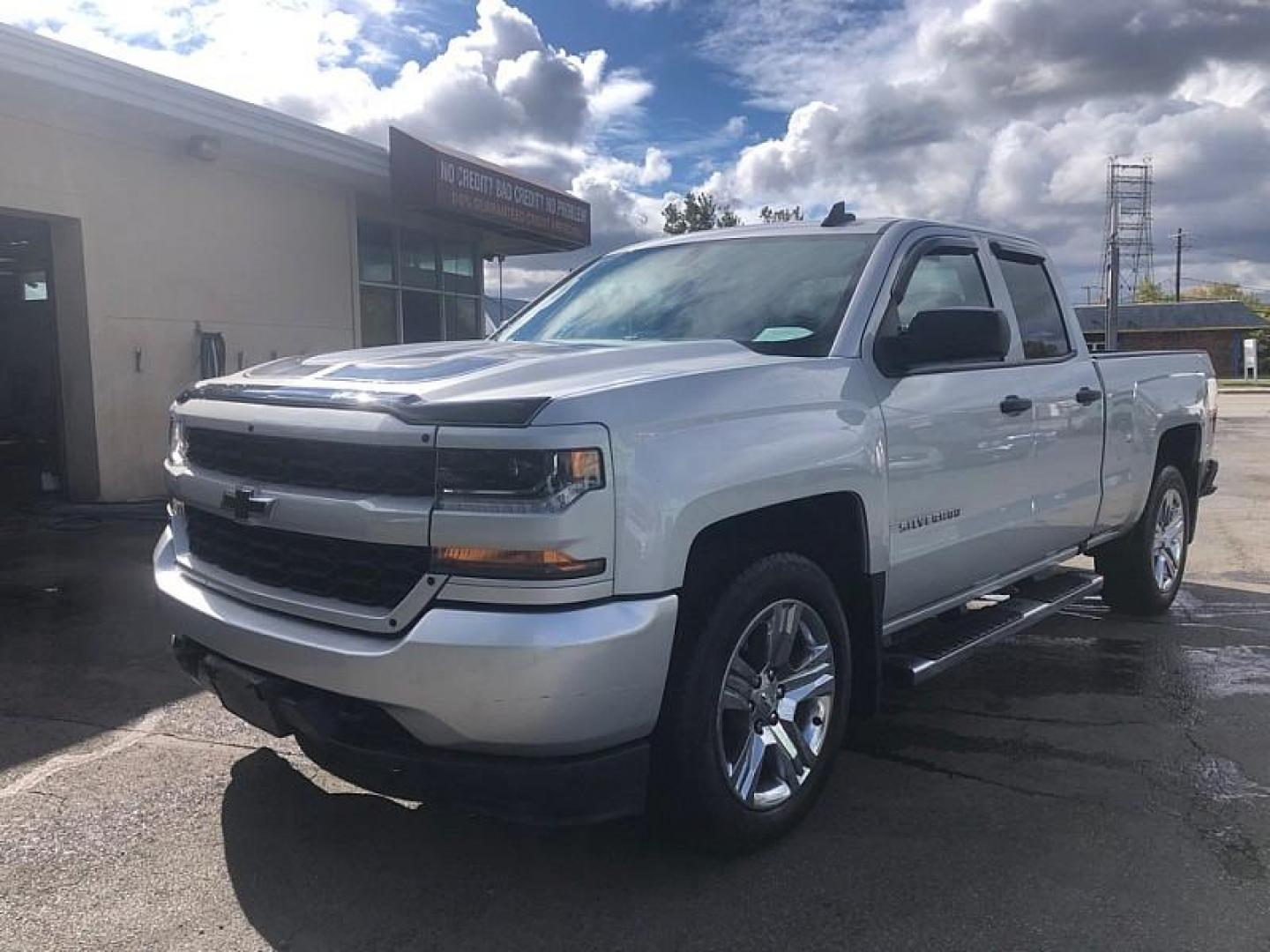 2018 SILVER /GREY Chevrolet Silverado 1500 Work Truck Double Cab 2WD (1GCRCPEH8JZ) with an 4.3L V6 OHV 12V engine, 6A transmission, located at 3304 Woodville Road, Northwood, OH, 43619, (419) 210-8019, 41.612694, -83.480743 - We are #1 Auto Loan Dealer for Good Bad or No Credit we have hundreds of vehicles to choose from, stop on in or just fill out our online application to get approved for auto financing and see your credit score for free by visiting our website today. We have Low Payment Options and Terms Available - Photo#0