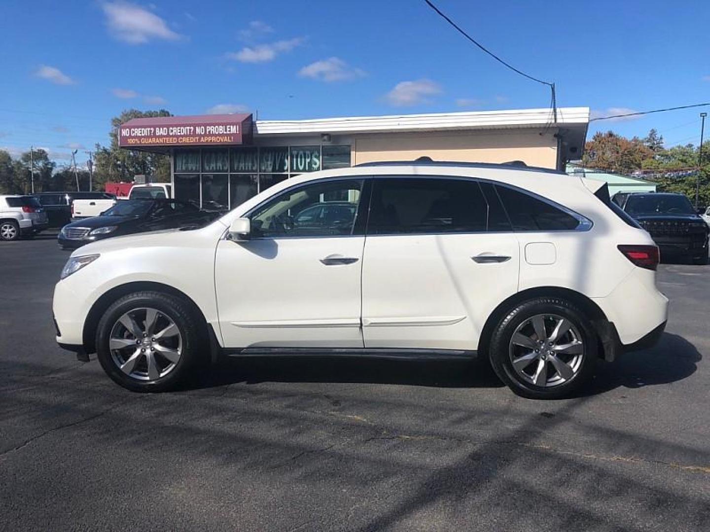 2014 WHITE /TAN Acura MDX SH-AWD 6-Spd AT w/Advance Package (5FRYD4H87EB) with an 3.5L V6 SOHC 24V engine, 6-Speed Automatic transmission, located at 3304 Woodville Road, Northwood, OH, 43619, (419) 210-8019, 41.612694, -83.480743 - We are #1 Auto Loan Dealer for Good Bad or No Credit we have hundreds of vehicles to choose from, stop on in or just fill out our online application to get approved for auto financing and see your credit score for free by visiting our website today. We have Low Payment Options and Terms Available - Photo#1