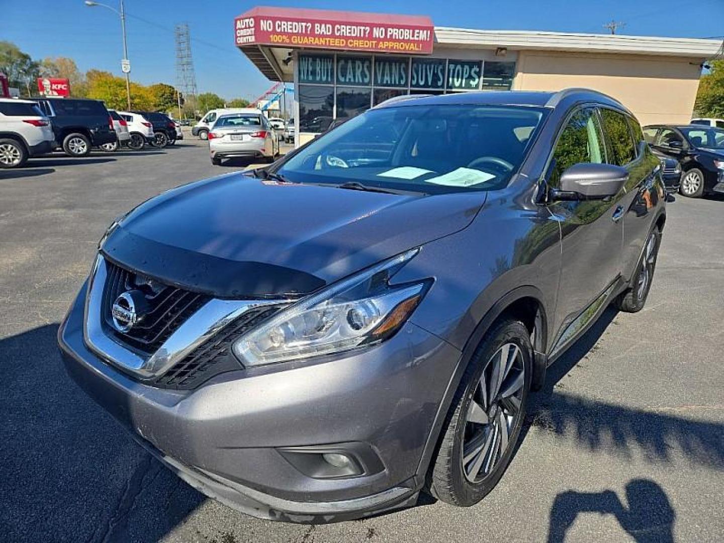 2015 GREY /BLACK Nissan Murano Platinum AWD (5N1AZ2MH6FN) with an 3.5L V6 DOHC 24V engine, Continuously Variable Transmission transmission, located at 3304 Woodville Road, Northwood, OH, 43619, (419) 210-8019, 41.612694, -83.480743 - We are #1 Auto Loan Dealer for Good Bad or No Credit we have hundreds of vehicles to choose from, stop on in or just fill out our online application to get approved for auto financing and see your credit score for free by visiting our website today. We have Low Payment Options and Terms Available - Photo#0