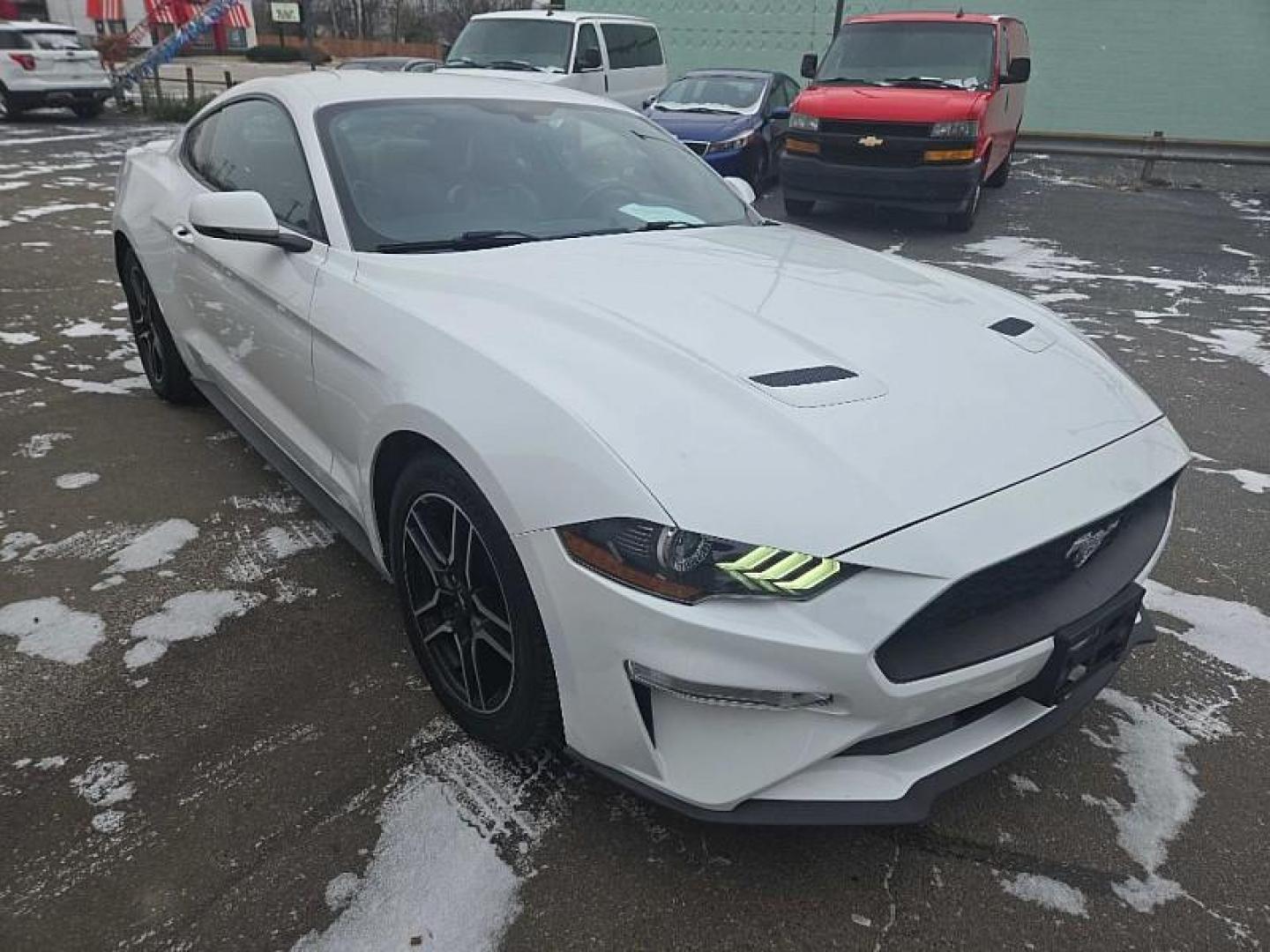 2018 WHITE /BLACK Ford Mustang EcoBoost Coupe (1FA6P8TH4J5) with an 2.3L L4 DOHC 16V engine, Auto 10-Spd SelectShft transmission, located at 3304 Woodville Road, Northwood, OH, 43619, (419) 210-8019, 41.612694, -83.480743 - Your #1 Destination for Auto Loans and mdash;No Matter Your Credit!At our dealership, we believe everyone deserves the opportunity to drive their dream car and mdash;whether you have good credit, bad credit, or no credit at all. With a wide selection of hundreds of cars, trucks, and SUVs, you'll fin - Photo#6