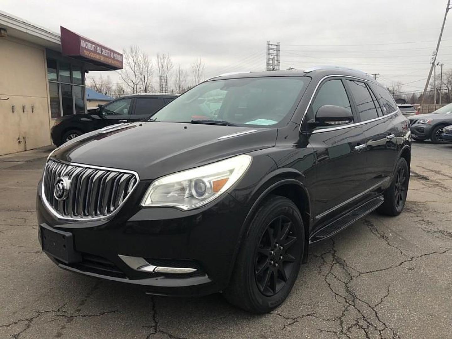 2014 GRAY /BROWN Buick Enclave Leather FWD (5GAKRBKD7EJ) with an 3.6L V6 DOHC 24V engine, 6-Speed Automatic Overdrive transmission, located at 3304 Woodville Road, Northwood, OH, 43619, (419) 210-8019, 41.612694, -83.480743 - Your #1 Destination for Auto Loans and mdash;No Matter Your Credit!At our dealership, we believe everyone deserves the opportunity to drive their dream car and mdash;whether you have good credit, bad credit, or no credit at all. With a wide selection of hundreds of cars, trucks, and SUVs, you'll fin - Photo#0